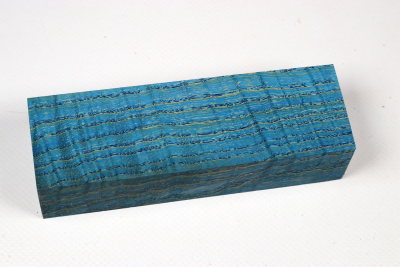 Knife Blank Ash curly blue stabilized - Stabi3455