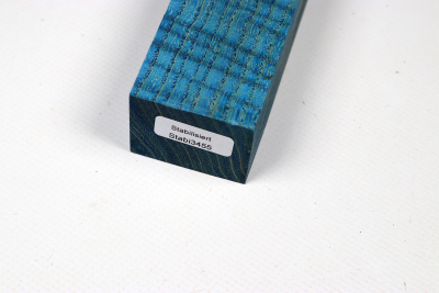Knife Blank Ash curly blue stabilized - Stabi3455