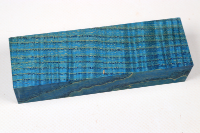 Knife Blank Ash curly blue stabilized - Stabi3457