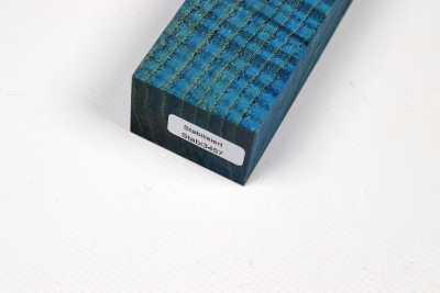 Knife Blank Ash curly blue stabilized - Stabi3457