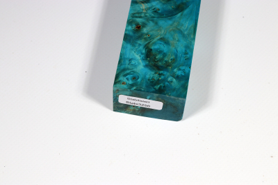Knife Blank Horse Chestnut Burl blue stabilized - Stabi3256