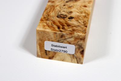 Messergriffblock Rosskastanie Maser stabilisiert - Stabi2790