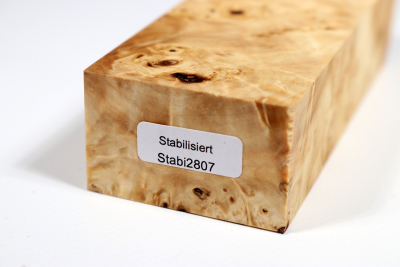 Messergriffblock Rosskastanie Maser stabilisiert - Stabi2807