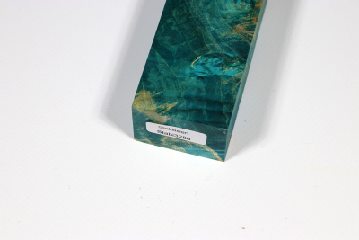 Knife Blank Box Elder Maple Burl blue stabilized - Stabi3288