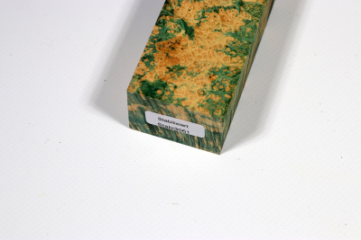 Knife Blank Box Elder Maple Burl green stabilized - Stabi3061