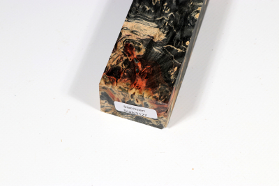 Knife Blank Box Elder Maple Burl black stabilized - Stabi3127
