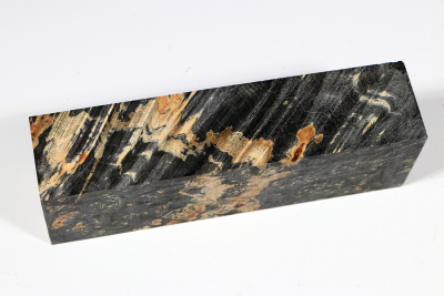Knife Blank Box Elder Maple Burl black stabilized - Stabi3140
