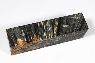 Knife Blank Box Elder Maple Burl black stabilized - Stabi3142