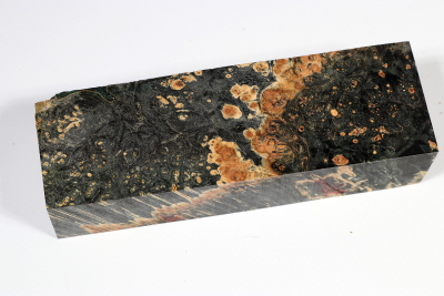 Messergriffblock eschenblättriger Ahorn Maser schwarz stabilisiert - Stabi3232