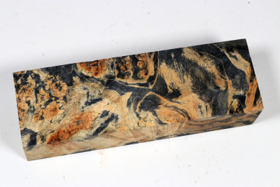 Knife Blank Box Elder Maple Burl black stabilized - Stabi3683 Knife Blank Box Elder Maple Burl black stabilized - Stabi3683