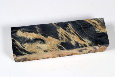 Knife Blank Box Elder Maple Burl black stabilized - Stabi3695