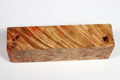 Knife Blank Box Elder Maple Burl stabilized - Stabi2787