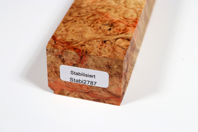 Knife Blank Box Elder Maple Burl stabilized - Stabi2787