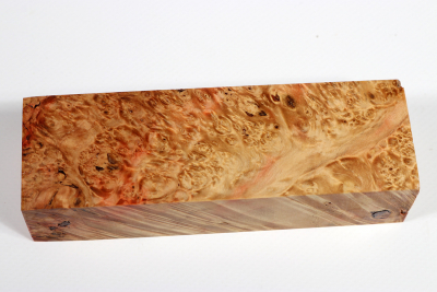 Knife Blank Box Elder Maple Burl stabilized - Stabi2787