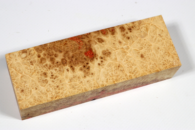 Knife Blank Box Elder Maple Burl stabilized - Stabi3253