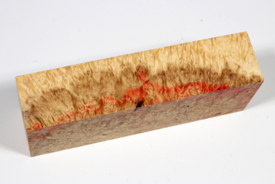 Knife Blank Box Elder Maple Burl stabilized - Stabi3253