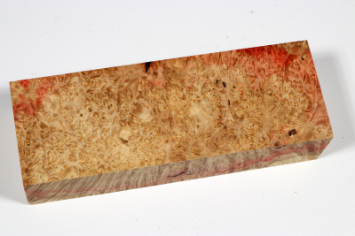 Knife Blank Box Elder Maple Burl stabilized - Stabi3253