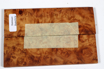 Knife Scales Amboyna Burl stabilized - Stabi2574