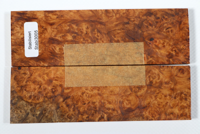 Knife Scales Amboyna Burl stabilized - Stabi3005