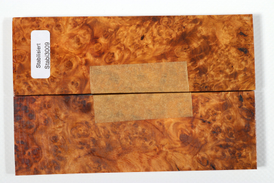 Knife Scales Amboyna Burl stabilized - Stabi3009