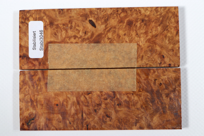 Messergriffschalen Amboina Maser stabilisiert - Stabi3046