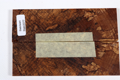 Knife Scales Beech spalted XCut stabilized - Stabi3377