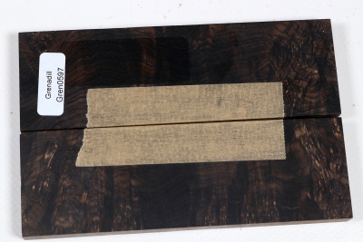 Knife Scales African Blackwood Burl A++ - Gren0597