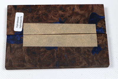 Messergriffschalen Hybridwood Ebenholz Maser - HybrWo4179