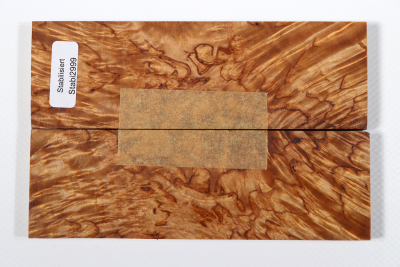 Knife Scales Karelian Masurbirch X-Cut stabilized - Stabi2999
