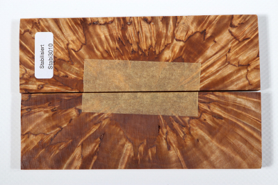 Knife Scales Karelian Masurbirch X-Cut stabilized - Stabi3010
