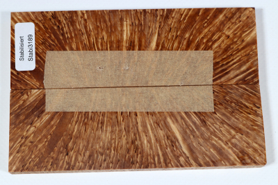 Knife Scales Karelian Masurbirch X-Cut stabilized - Stabi3189