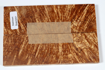 Messergriffschalen Karelische Maserbirke X-Cut stabilisiert - Stabi3201