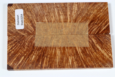 Knife Scales Karelian Masurbirch X-Cut stabilized - Stabi3204