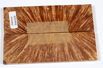 Messergriffschalen Karelische Maserbirke X-Cut stabilisiert - Stabi3258