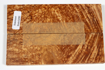 Knife Scales Karelian Masurbirch X-Cut stabilized - Stabi3280