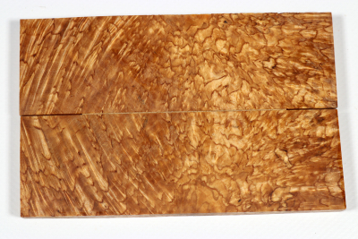 Knife Scales Karelian Masurbirch X-Cut stabilized - Stabi3280