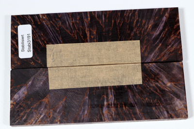 Knife Scales Karelian Masurbirch XCut purple stabilized - Stabi3191