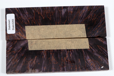 Knife Scales Karelian Masurbirch XCut purple stabilized - Stabi3265