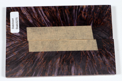 Knife Scales Karelian Masurbirch XCut purple stabilized - Stabi3275