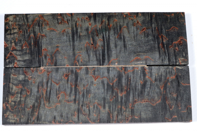 Knife Scales Karelian Masurbirch black stabilized - Stabi3264