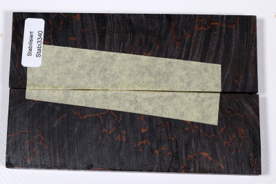 Knife Scales Karelian Masurbirch black stabilized - Stabi3340