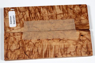 Knife Scales Karelian Masurbirch stabilized - Stabi3261