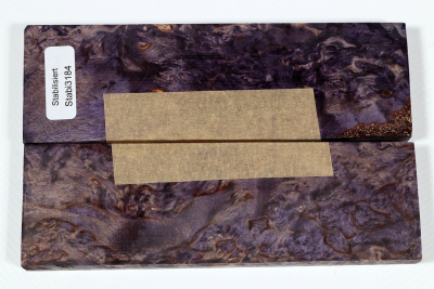 Knife Scales Karelian Masurbirch purple stabilized - Stabi3184