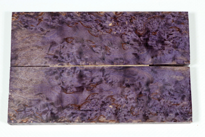 Knife Scales Karelian Masurbirch purple stabilized - Stabi3184