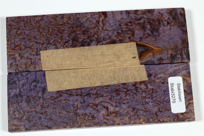 Knife Scales Karelian Masurbirch purple stabilized - Stabi3270