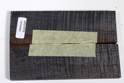 Knife Scales Koa curly black stabilized - Stabi2569