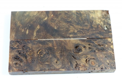 Knife Scales Poplar Burl stabilized - Stabi1075
