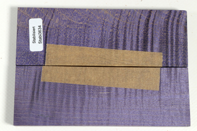 Knife Scales Curly Maple purple stabilized - Stabi3634
