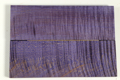 Knife Scales Curly Maple purple stabilized - Stabi3634 Knife Scales Curly Maple purple stabilized - Stabi3634