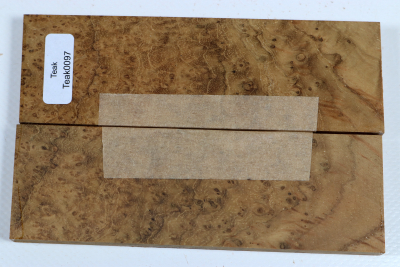 Messergriffschalen Teak Maser - Teak0097